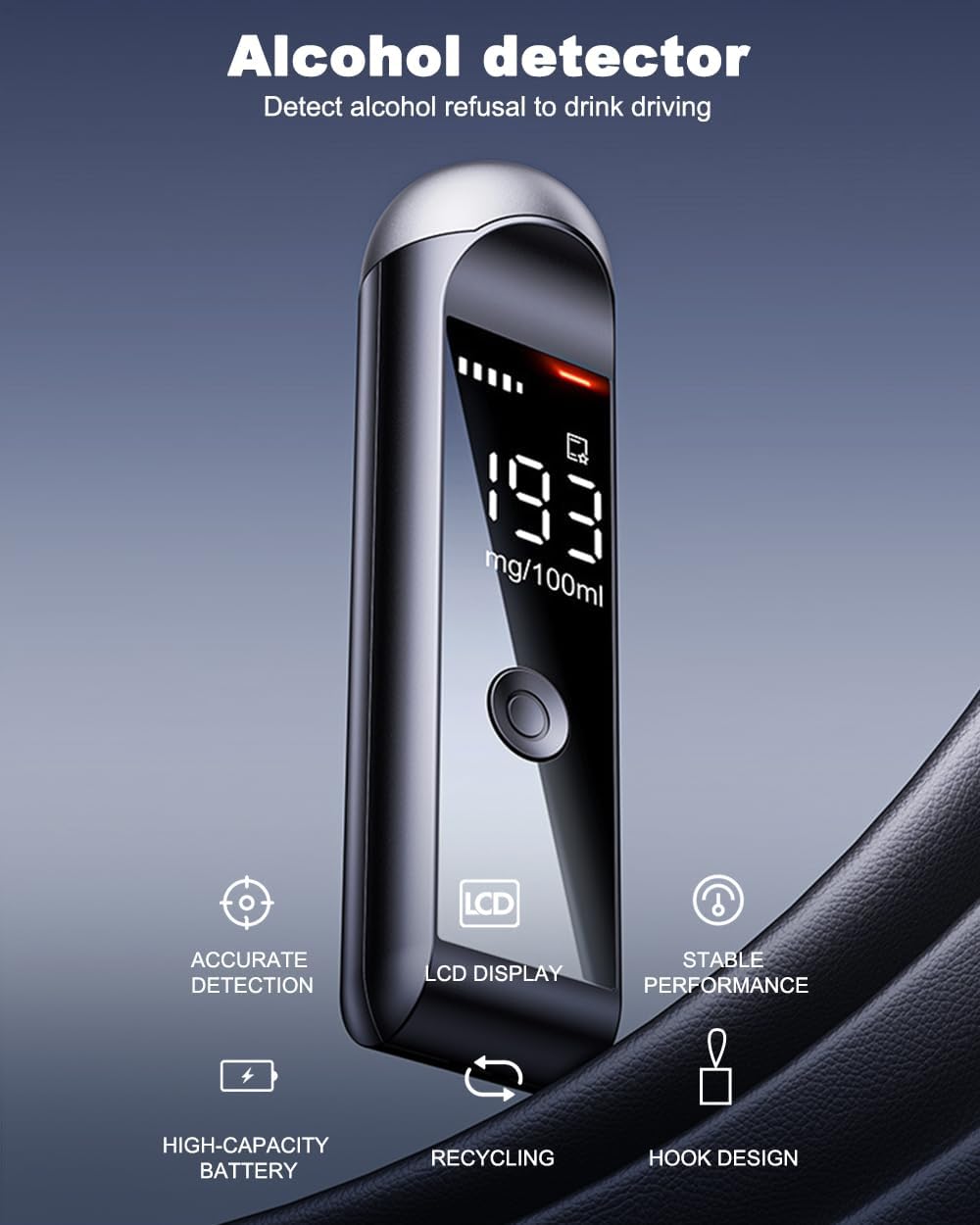 Portable Digital Breathalyzer — Professional Accuracy
